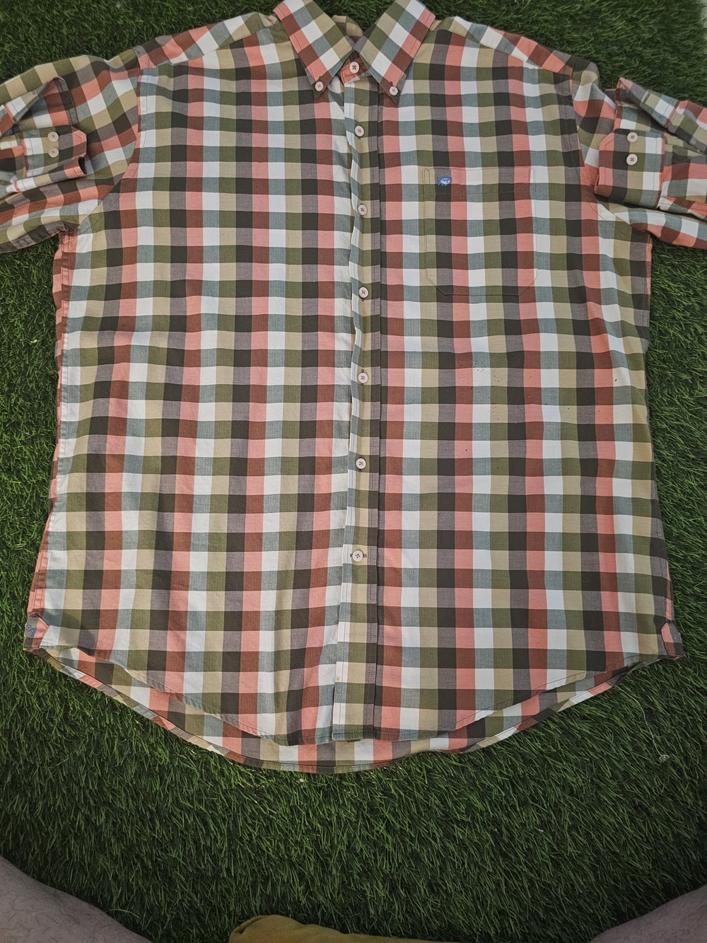 Southern Tide Classic Fit Plaid Button-Down Shirt - L